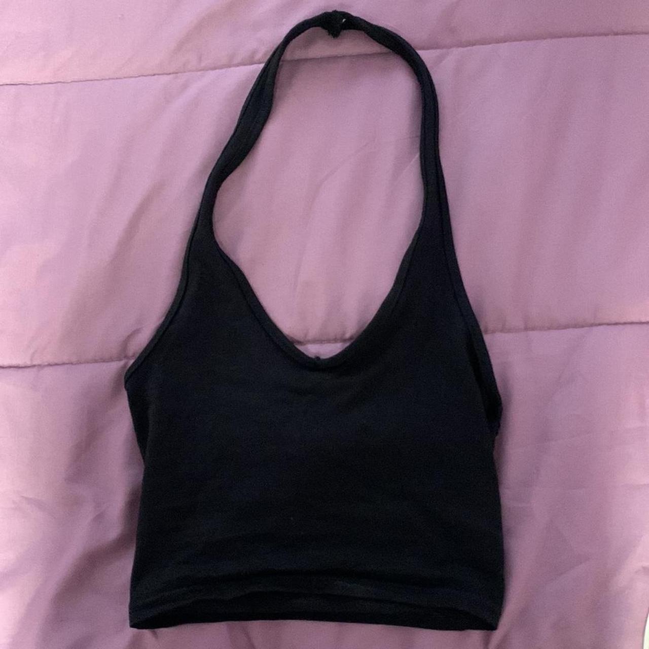 H&M Ladies Black Halter neck Top Fitted, halterneck... - Depop