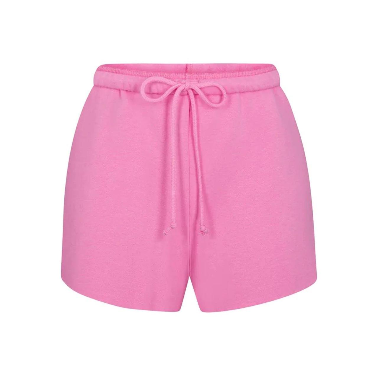 Skims Bubble gum Cotton fleece shorts, Brand new