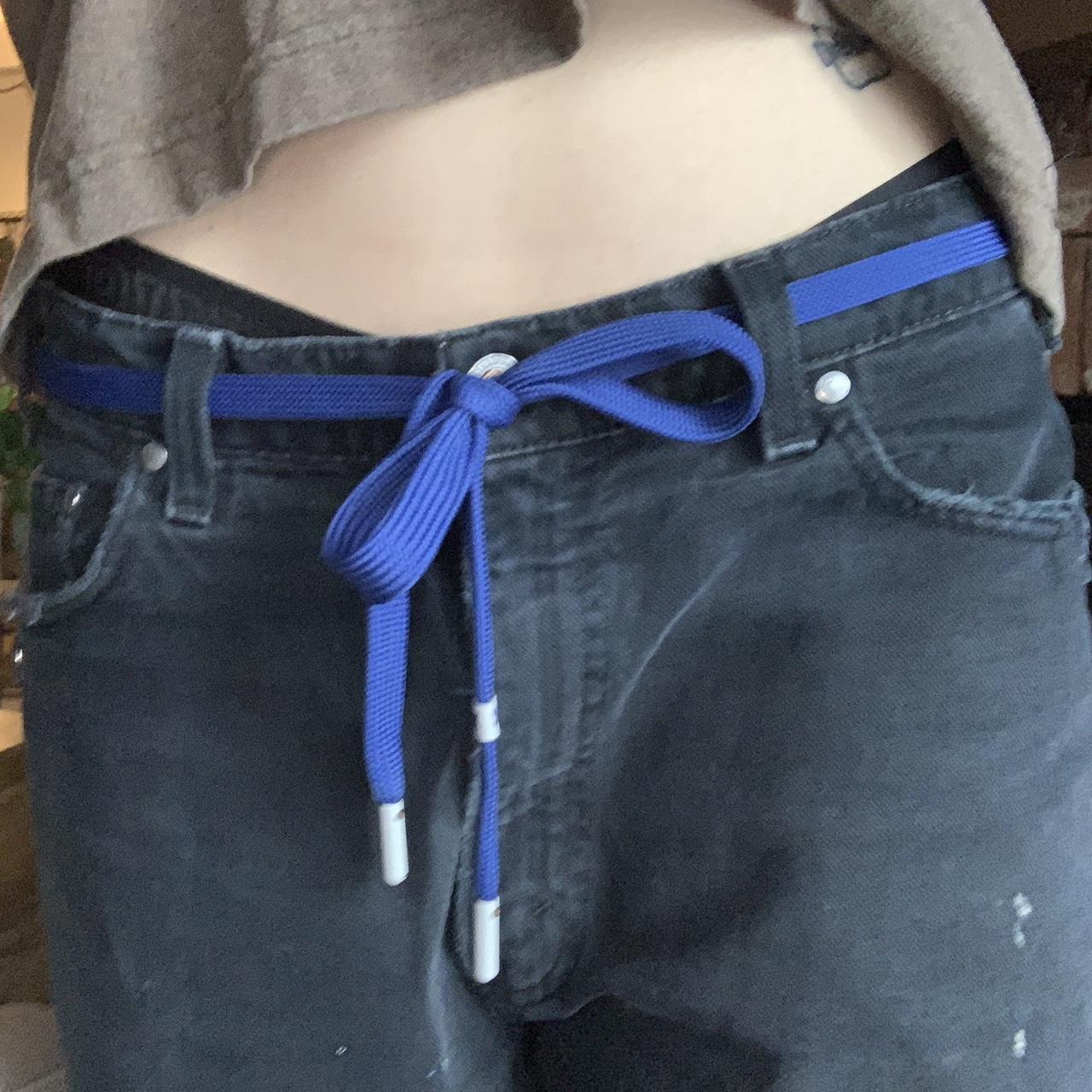 40” inches shoe lace belt. skater belt blueshoelace Depop