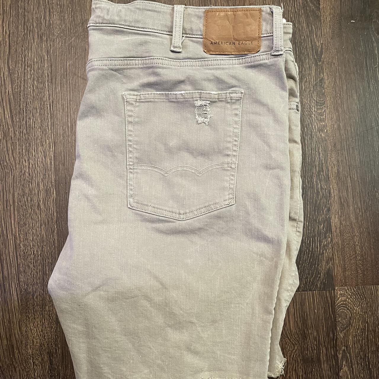 American Eagle Jean Shorts Size 44 like a grey ish... Depop