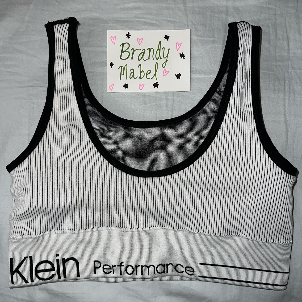 Calvin Klein Charcoal Gray Performance Sports Bra - Depop