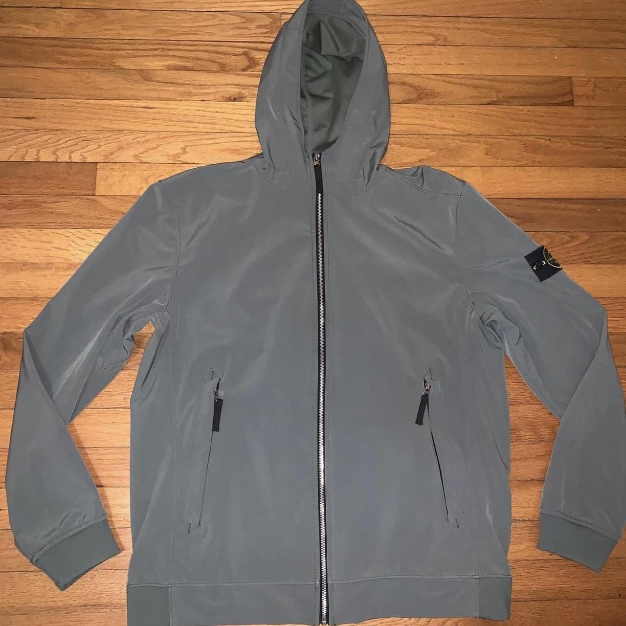 Stone island soft shell jacket outlet grey