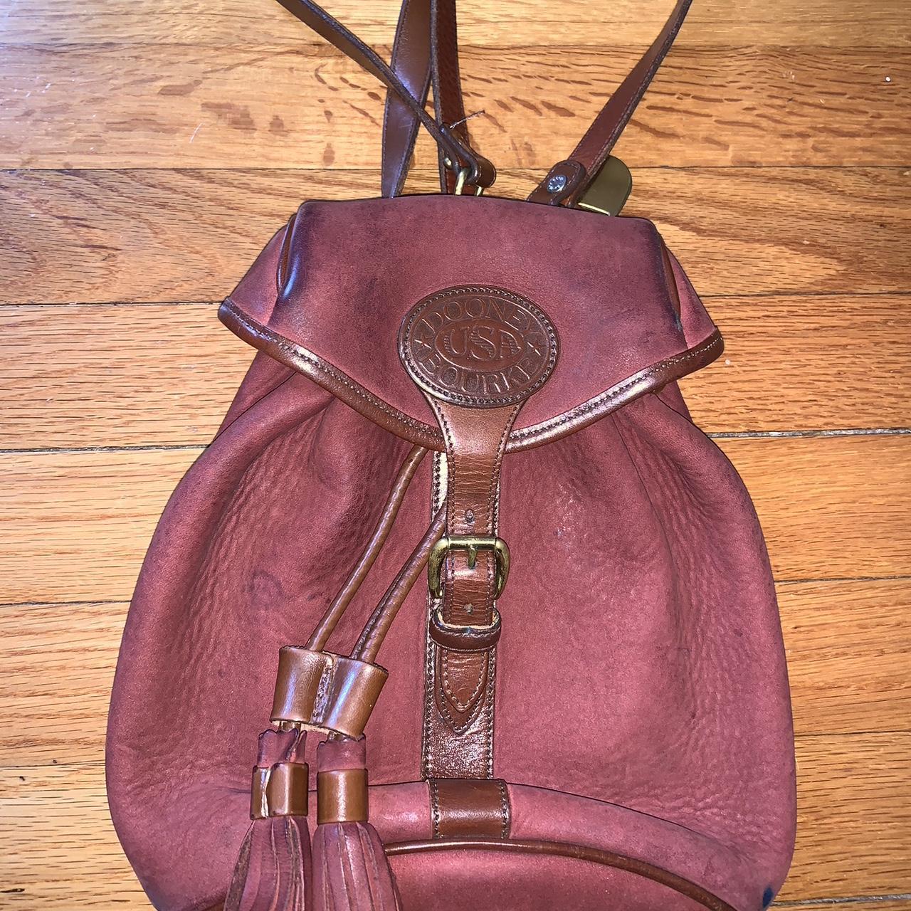 2024 Dooney & Bourke Burgundy Leather Backpack