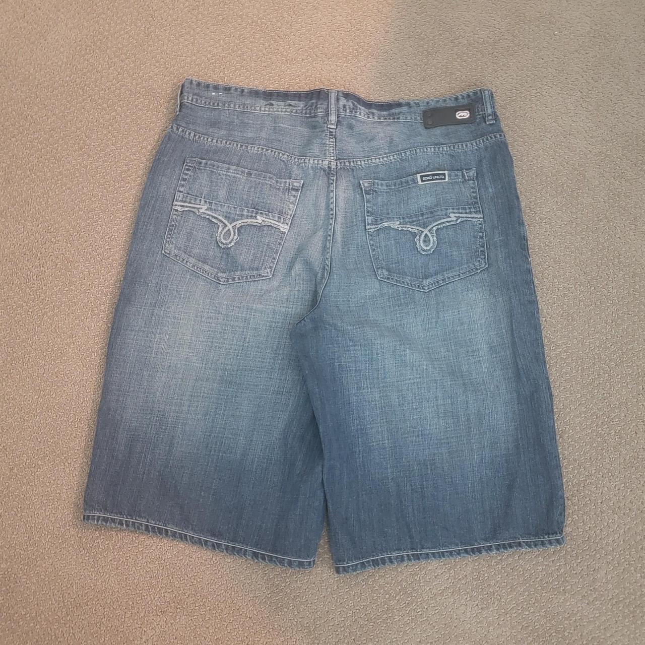 baggy ecko unltd jean shorts almost perfect... - Depop