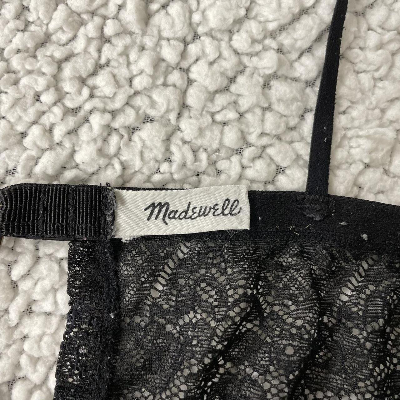 Madewell Black Liana Longline Lace Bralette Made of - Depop