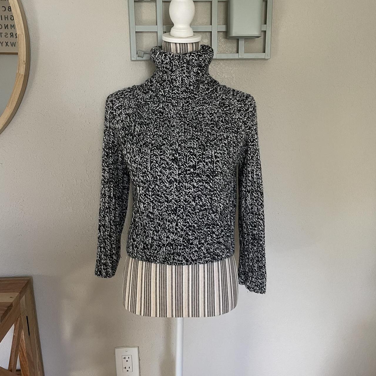 Hennes collection black and white knit turtleneck!... - Depop