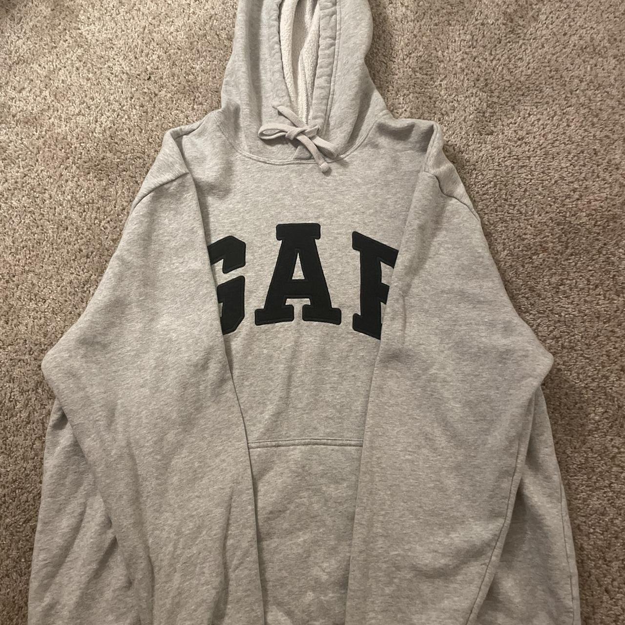 grey gap hoodie been worn a couple times mainly... - Depop