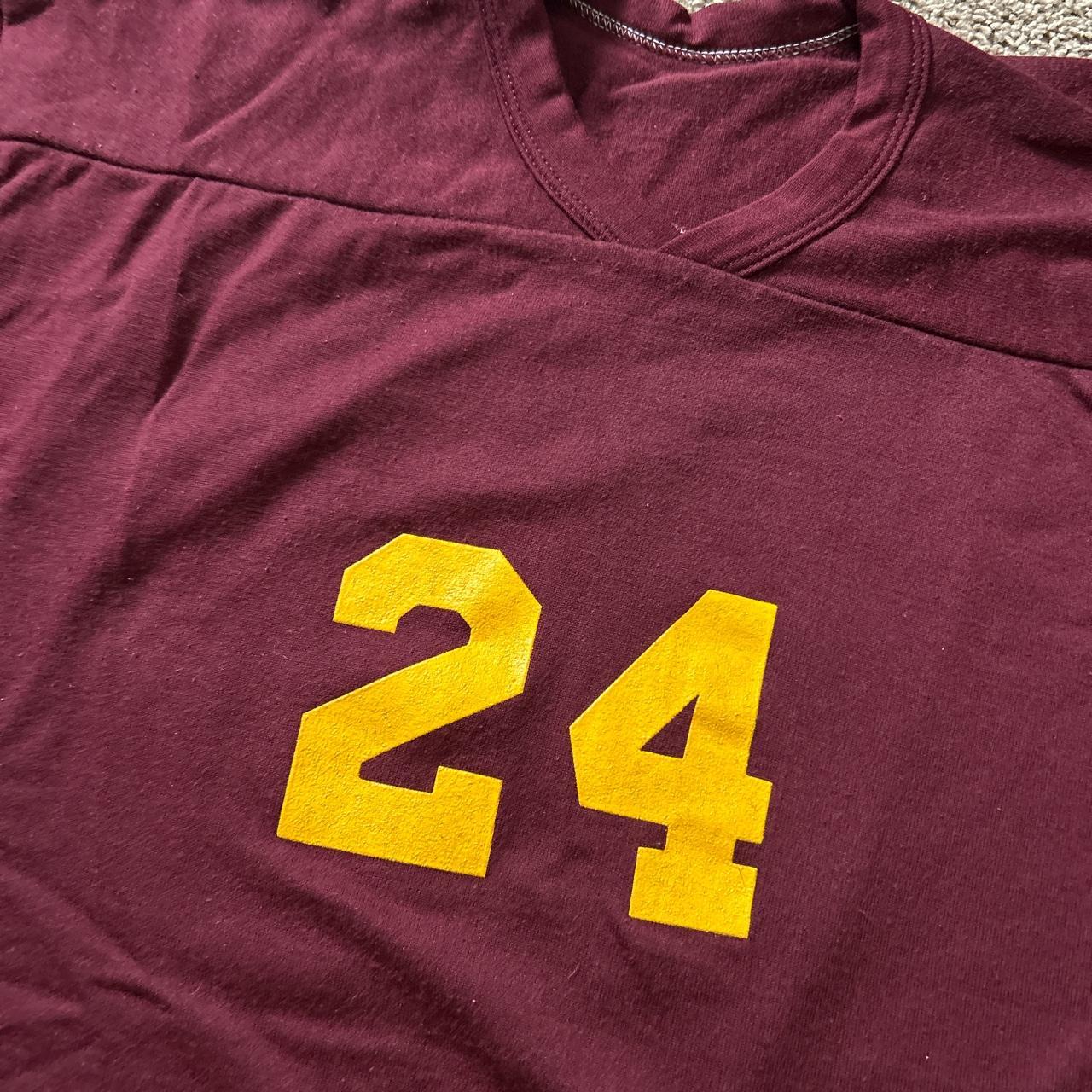 Vintage 70’s #24 Burgundy Jersey, in good condition... - Depop