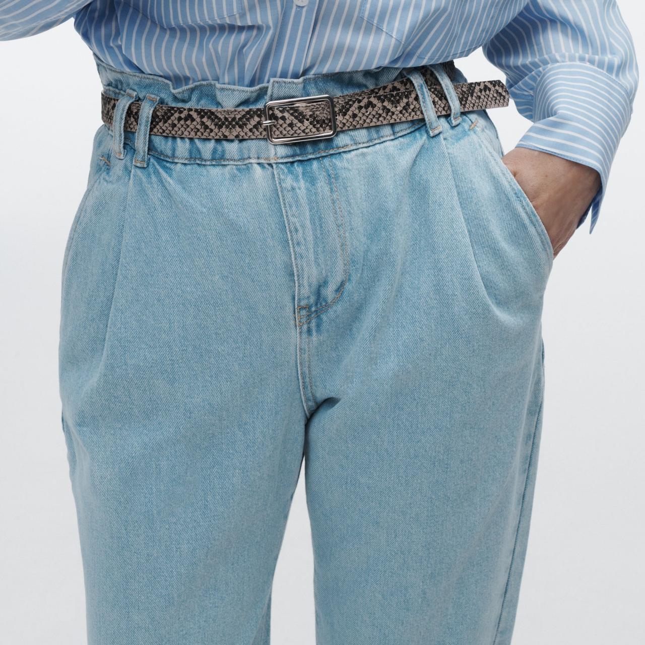 Z1975 ZARA HIGH-WAIST BAGGY PAPERBAG JEANS Depop