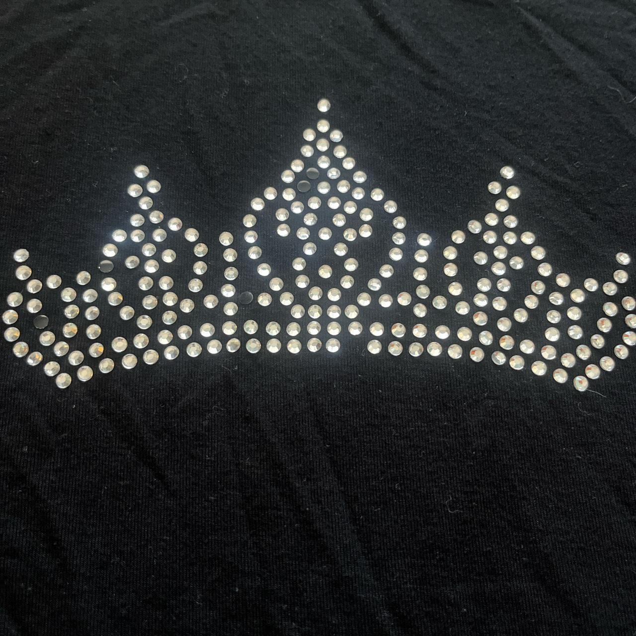 BLACK QUEEN Bling Shirt, Queen Shirt, Rhinestone Crown Shirt