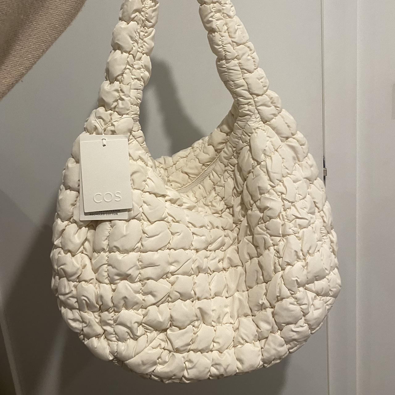 COS quilted bag oversized in white ☁️ Brand new with... - Depop