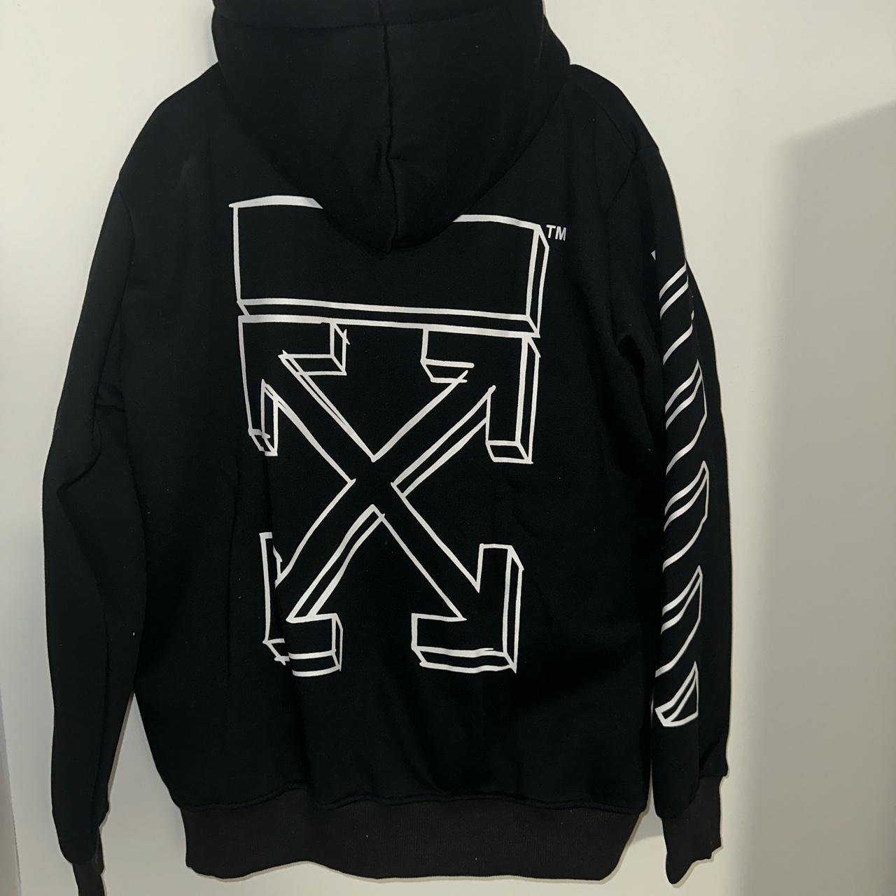 PRICE NEGOTIABLE Off White Black Hoodie Size M Never... - Depop