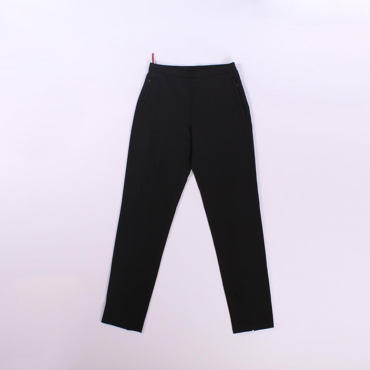 Prada Bootcut Pants Womens EUR 40 Black Polyester 5 Pockets Lightweight  Career | eBay