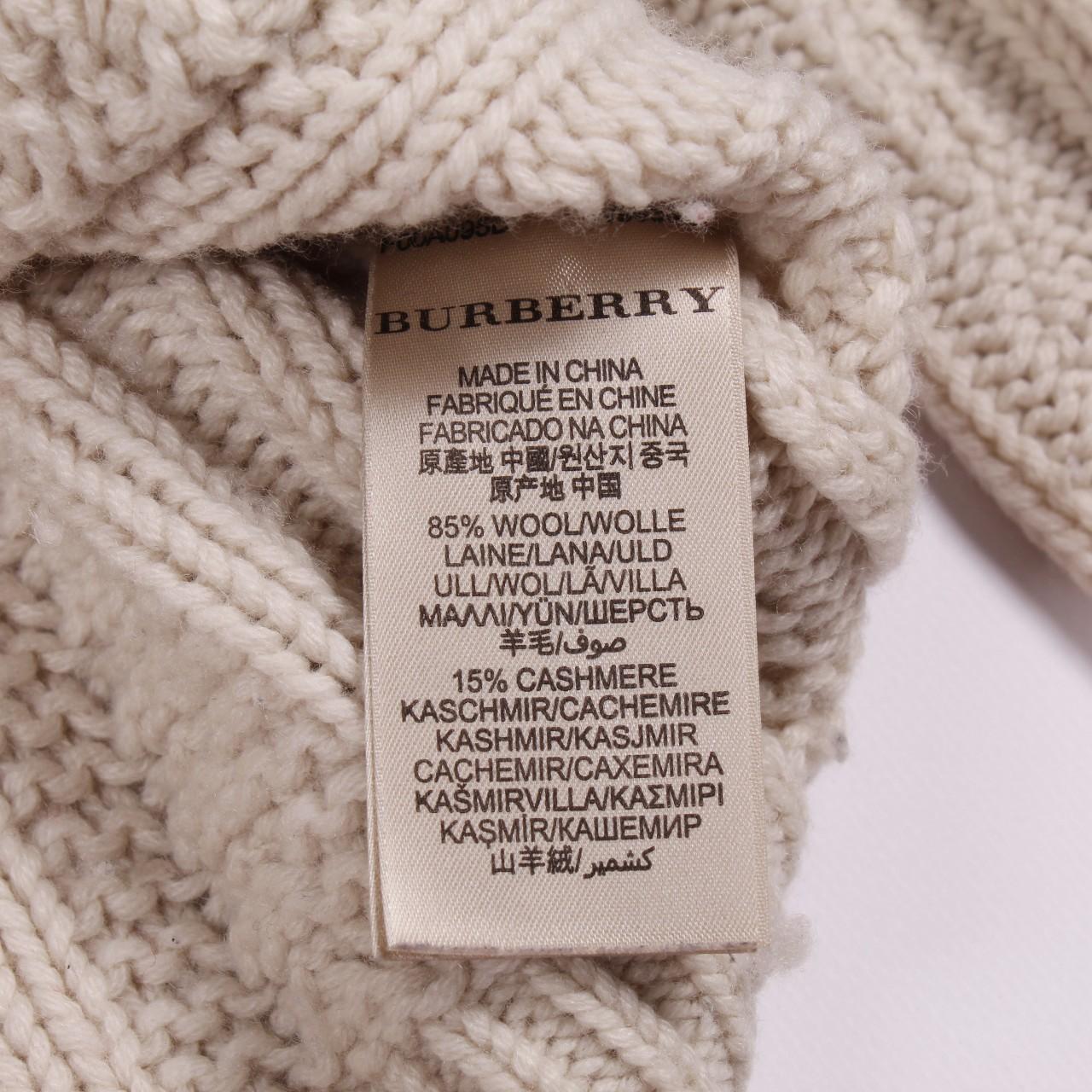 Burberry Wool Cashmere Cable Knit Cardigan, Size...