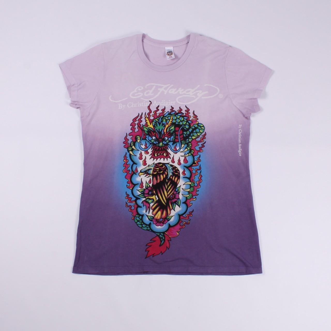 Ed Hardy Women's T-Shirt - Purple - XL