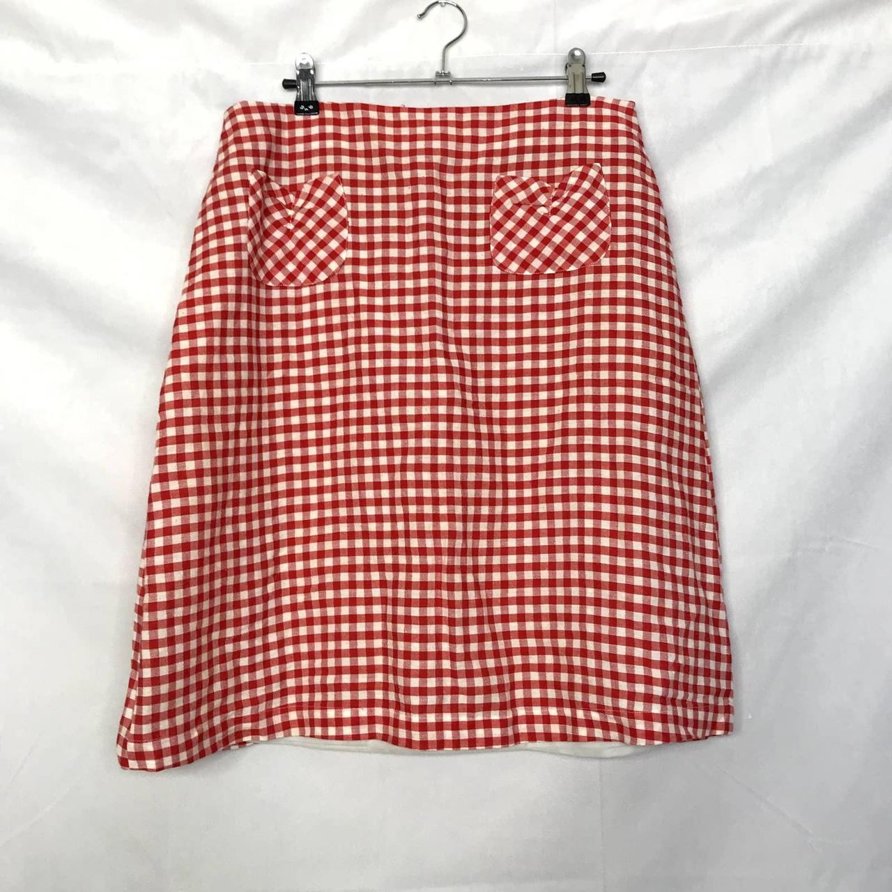 L.K. Bennett Women's Red and White Skirt