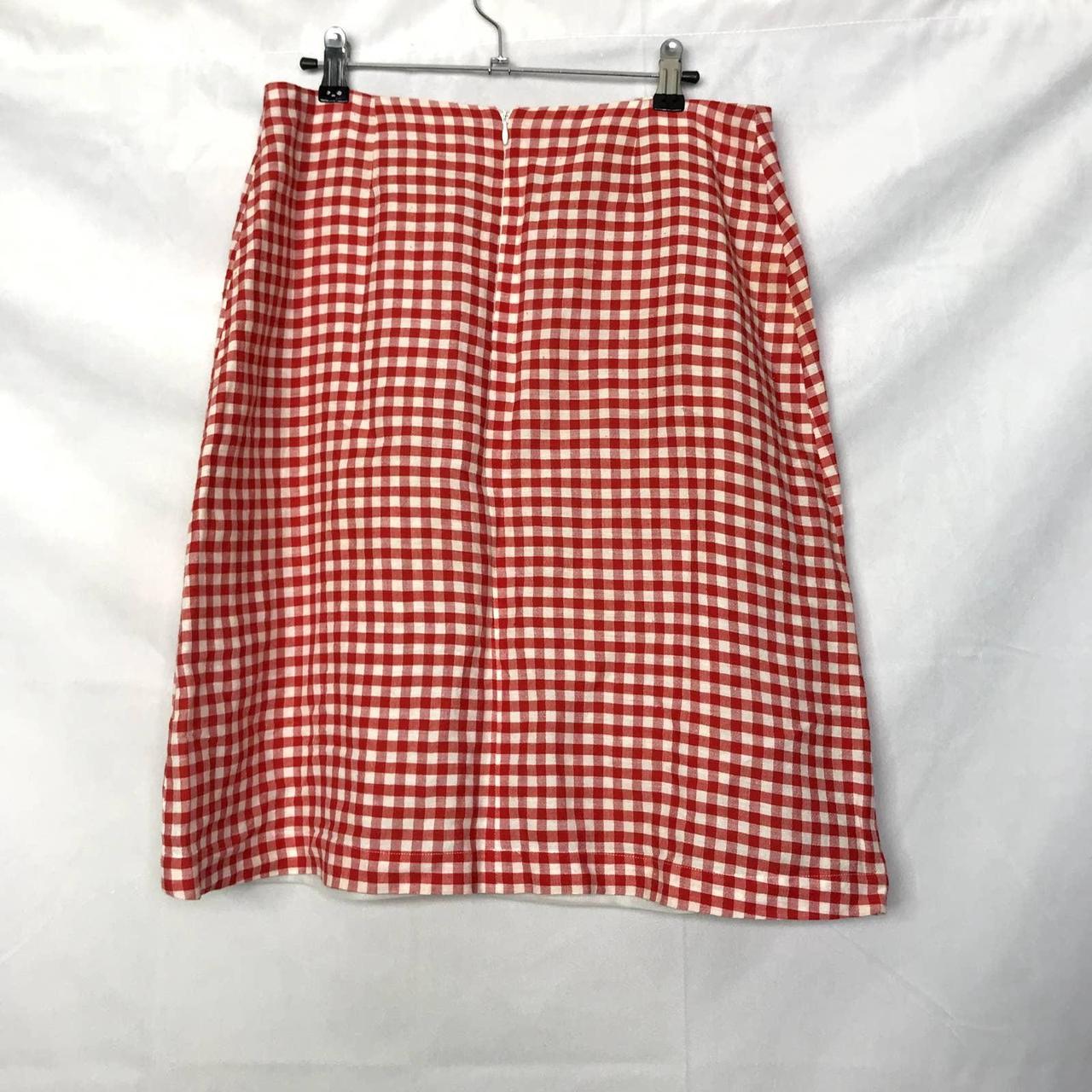 L.K. Bennett Women's Red and White Skirt (2)