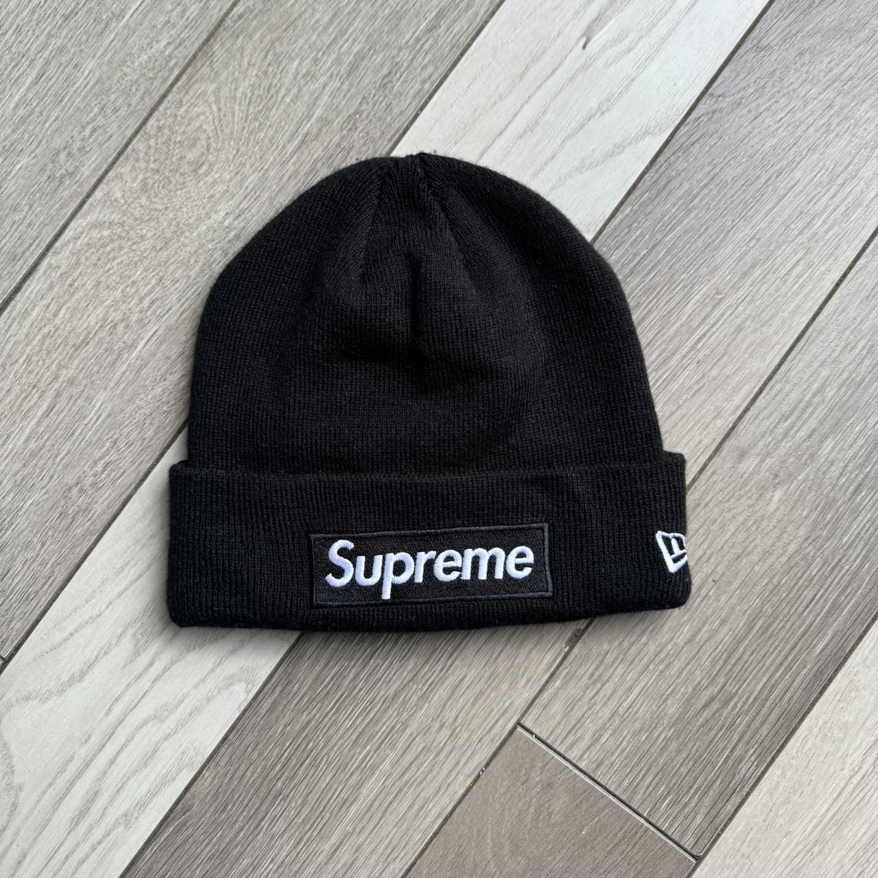 Supreme New Era Box Logo Beanie Good condition - Depop