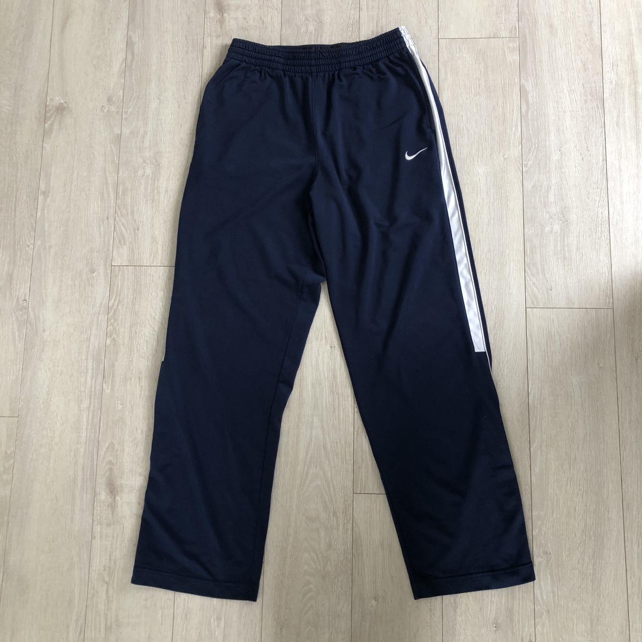 Nike Men's Navy and White Joggers-tracksuits | Depop