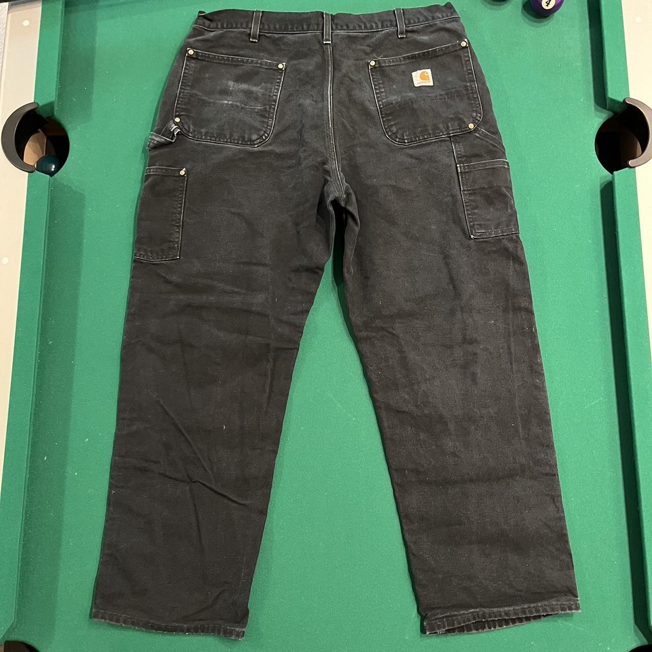 Carhartt Men's Black Jeans Depop