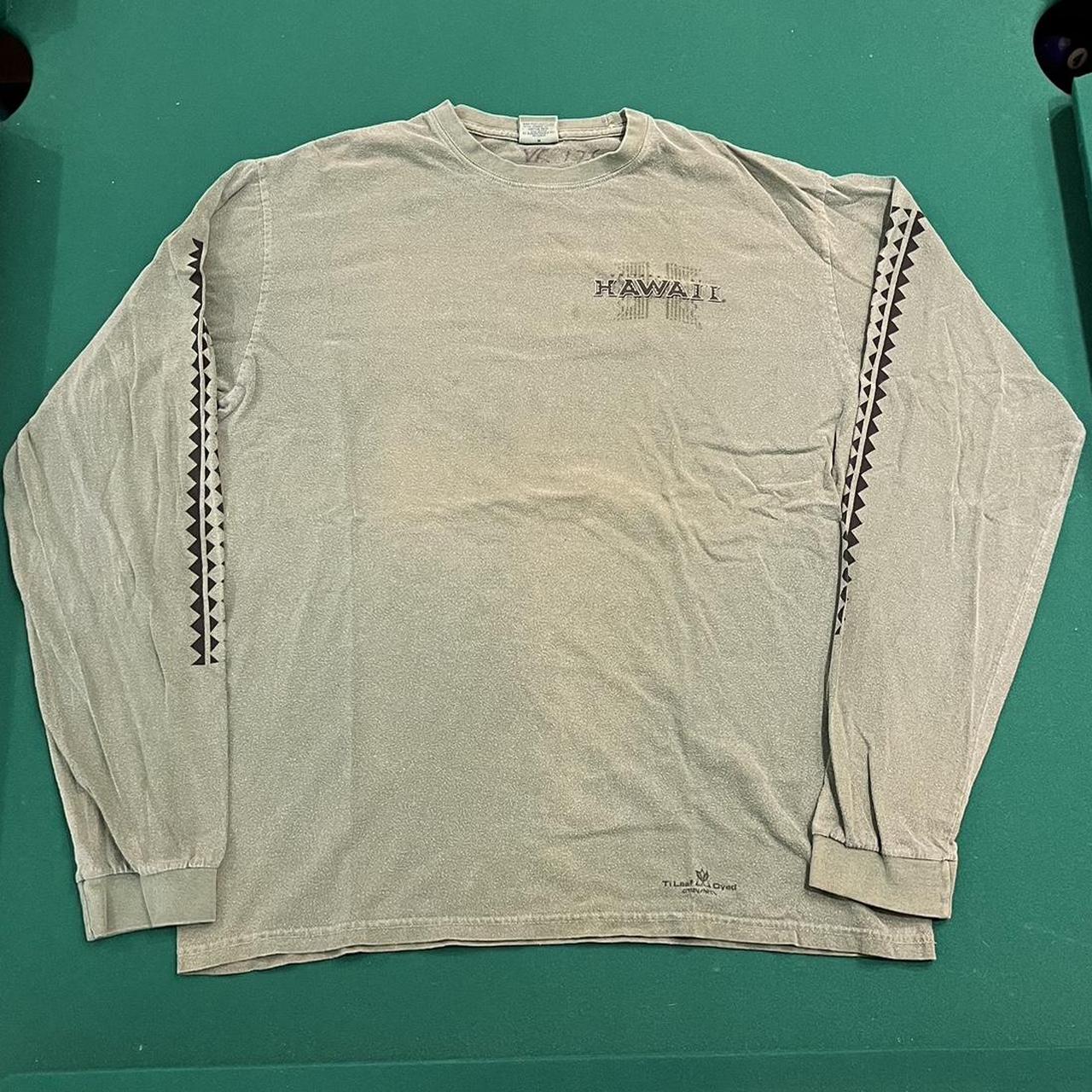 Hawaii university crazy shirt long sleeve tea dyed Depop