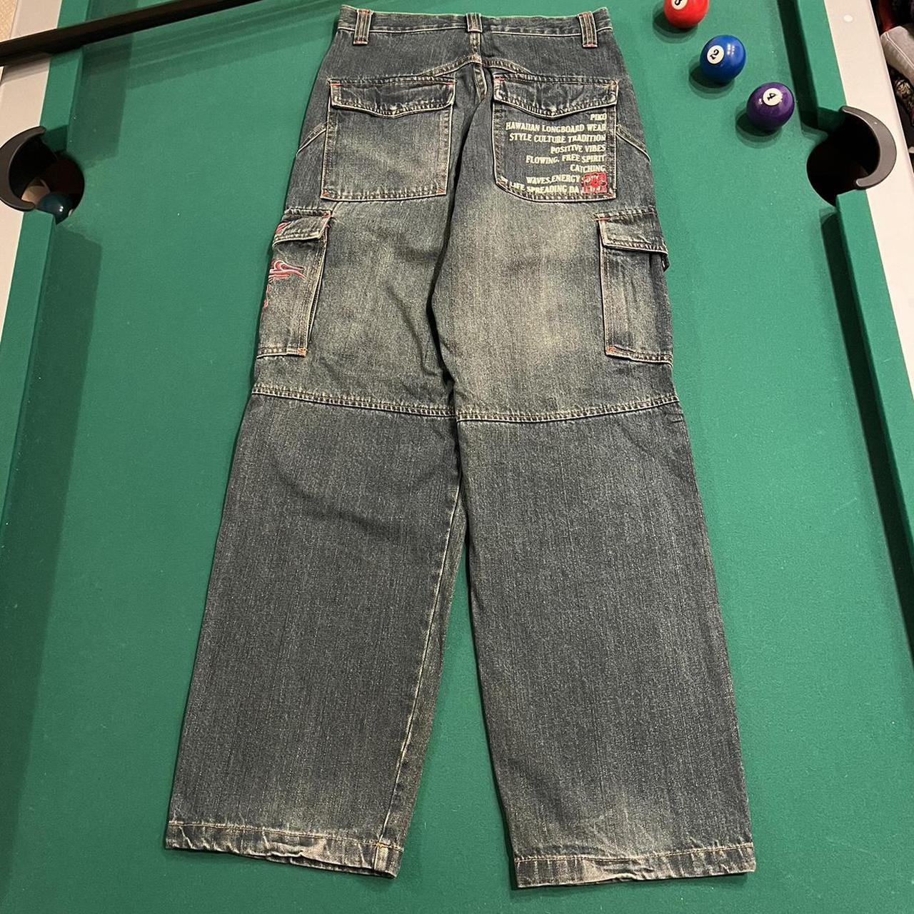 Y2k grunge Piko cargo jeans 30 x 30 9in leg opening - Depop