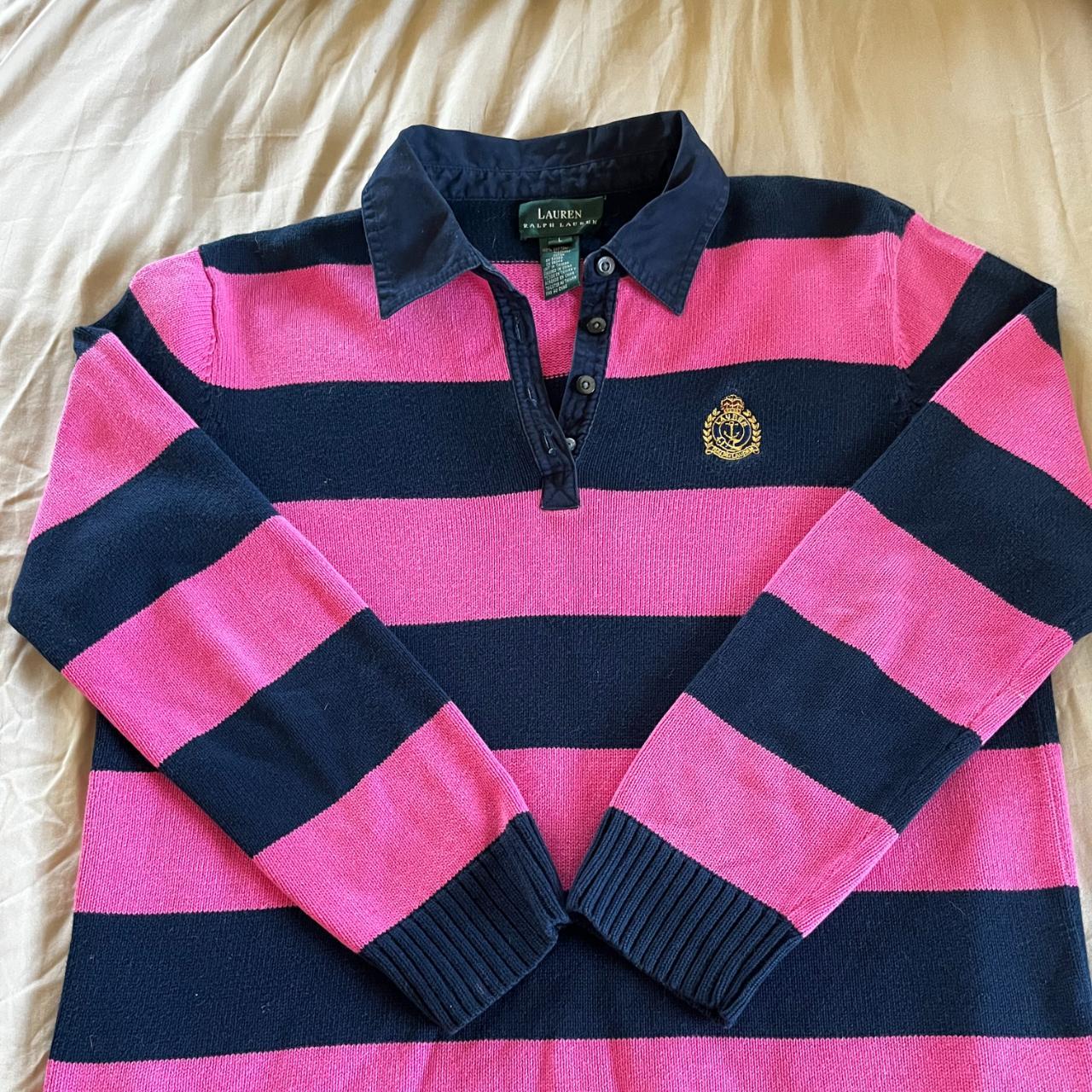 Ralph Lauren Mens Pink And Blue Polo Shirts Depop 7417