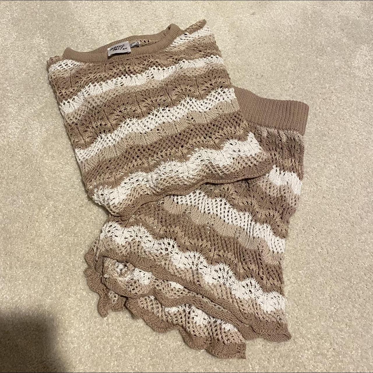 Princess Polly Women's Brown and Cream Coverups Depop