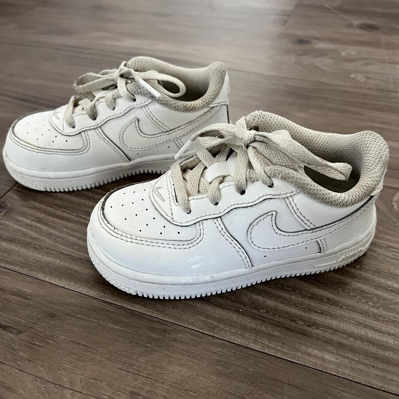 Toddler All white Nike Air Force 1s •toddler... - Depop