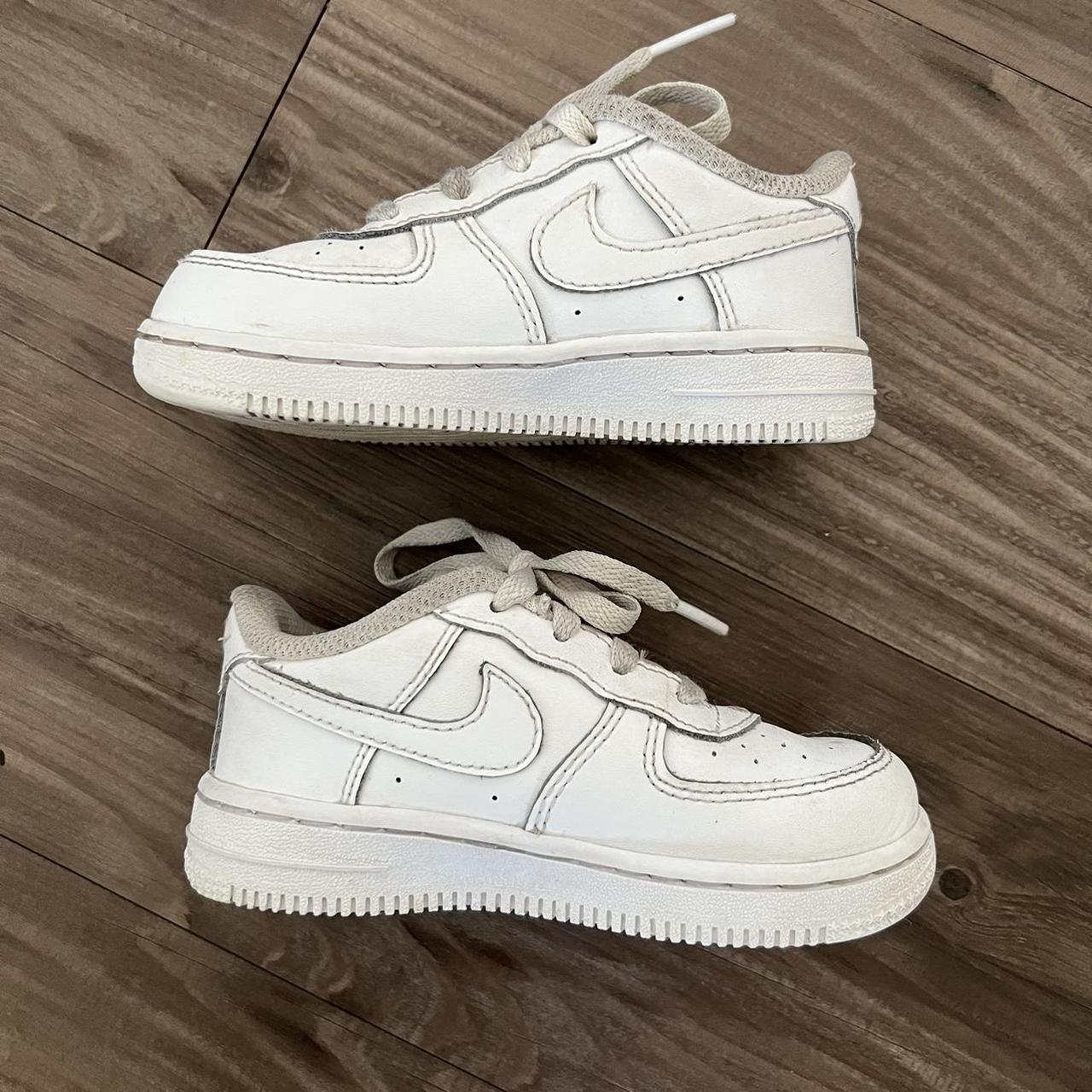 Toddler All white Nike Air Force 1s •toddler... - Depop