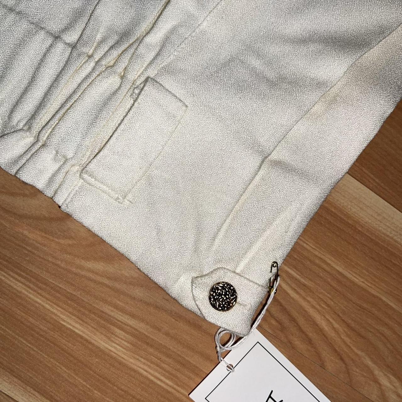 Vintage Women's Rayon Skirt - White/Cream - 10 – … - image 5