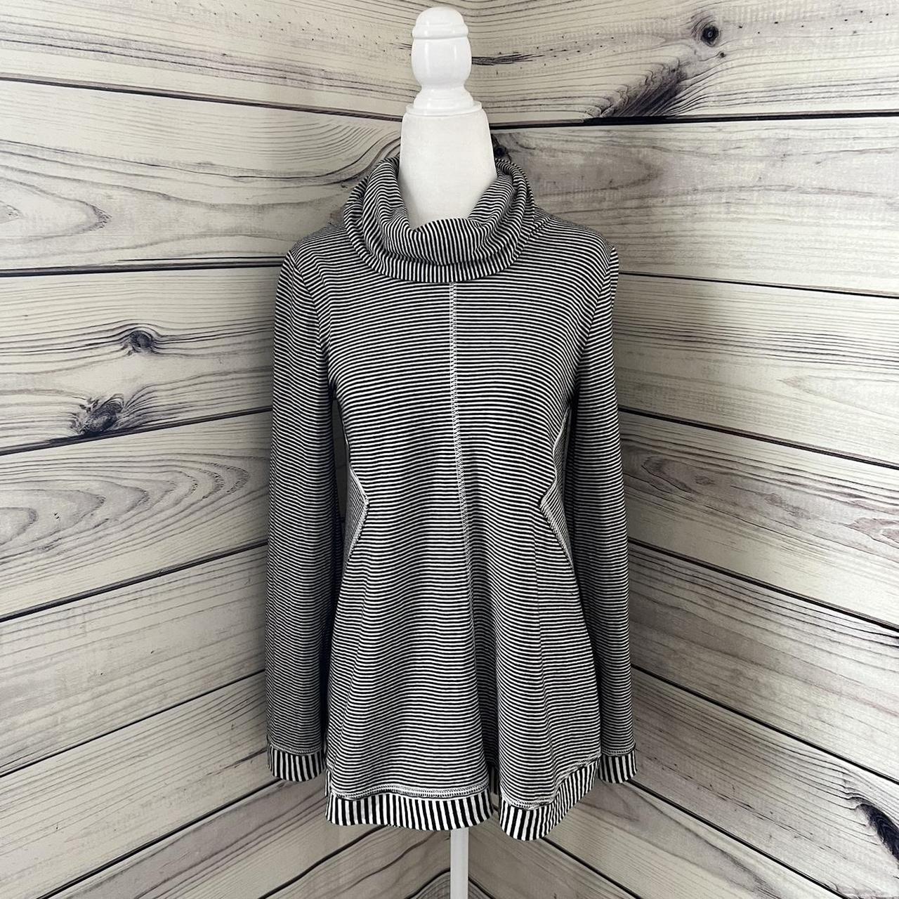 Striped cowl best sale neck sweatshirt