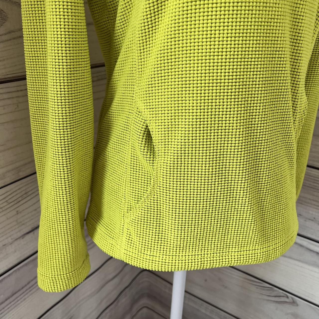 Tek Gear Bright Yellow-Green Quarter Zip Pullover - Depop