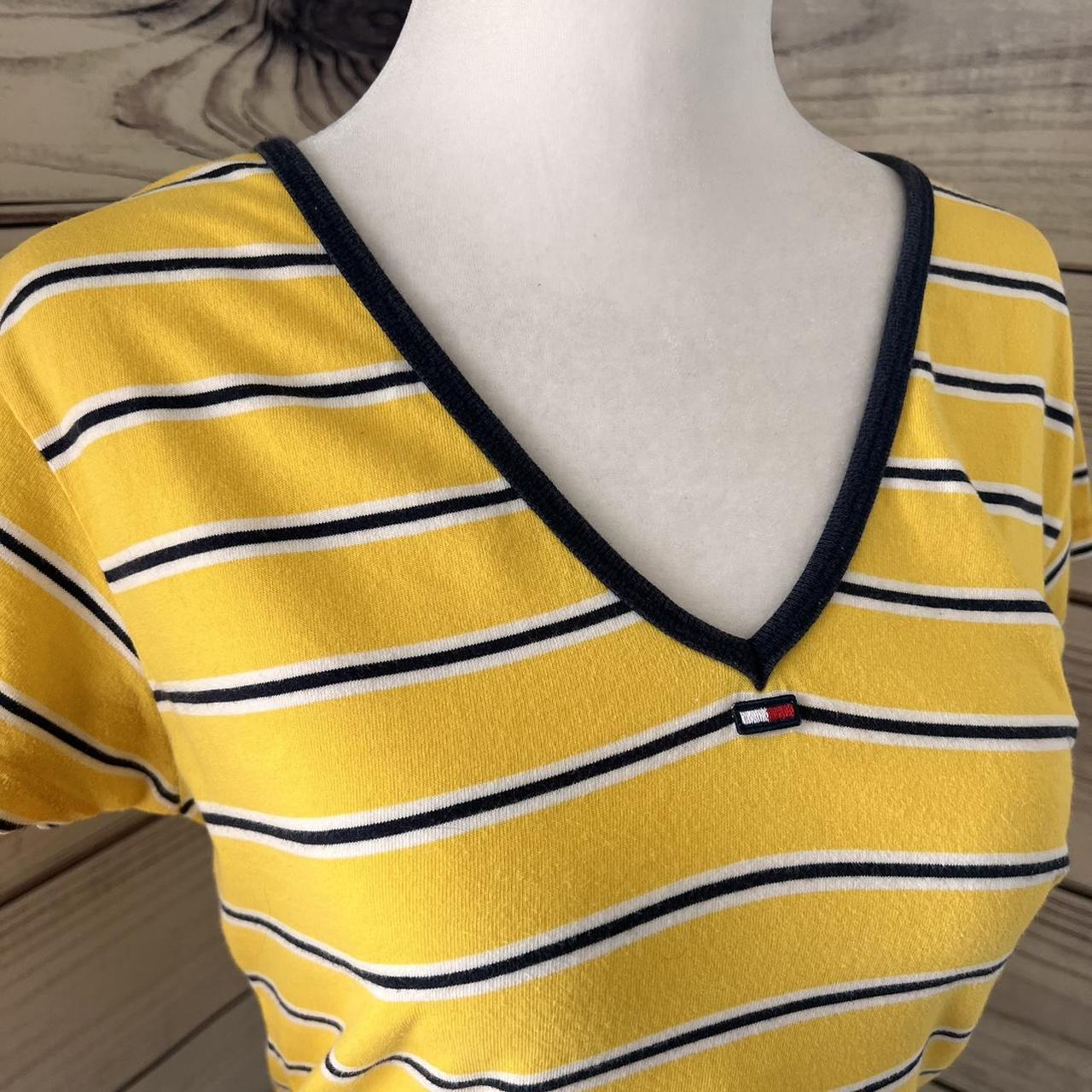 Vintage Tommy Hilfiger Tommy Jeans Yellow Striped... Depop