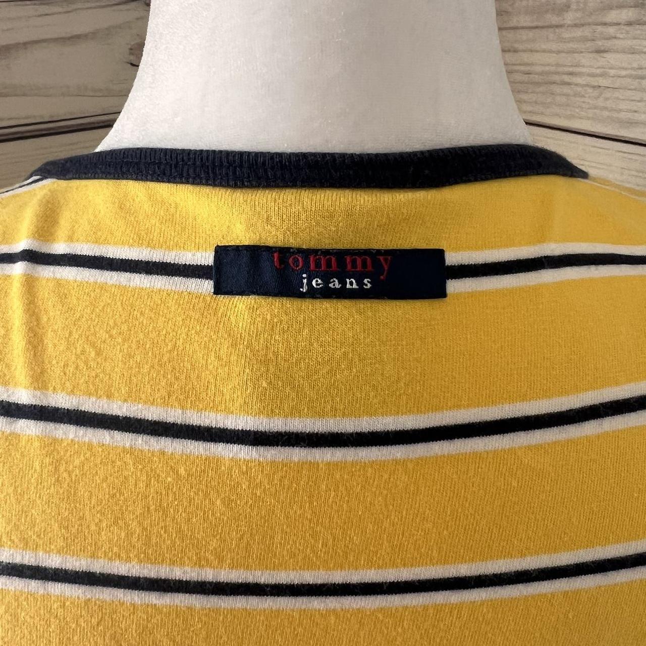 Vintage Tommy Hilfiger Tommy Jeans Yellow Striped... Depop