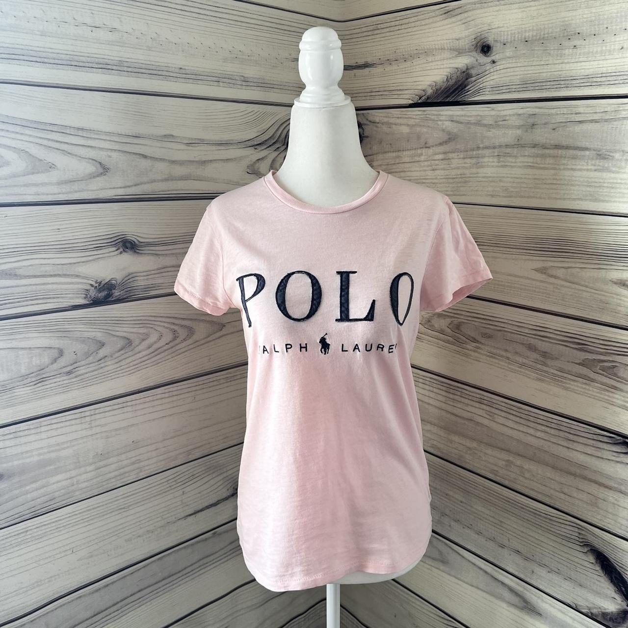 Light pink ralph lauren hotsell t shirt