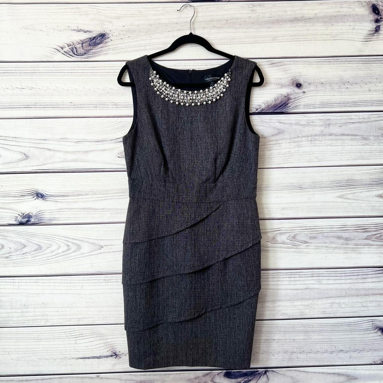 Womens Clothing Charcoal Gray Sheath Dress Calvin Klein Women's