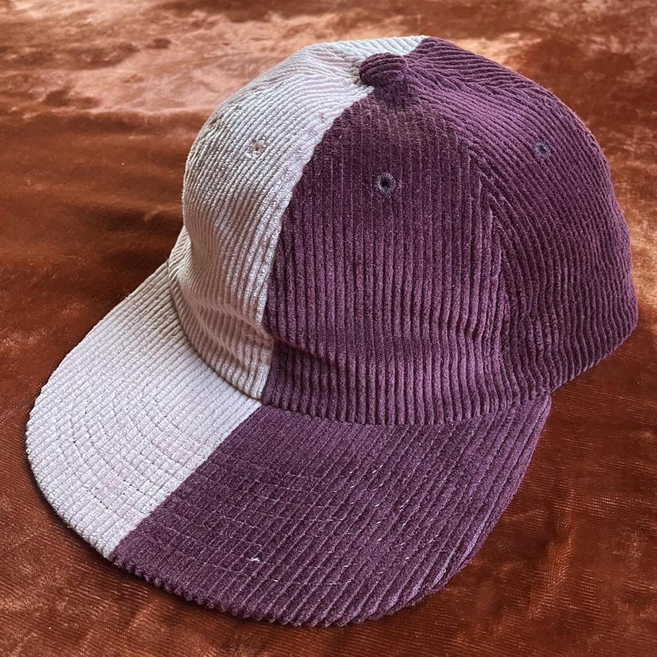 HUF two tone corduroy hat SnapBack burgundy and