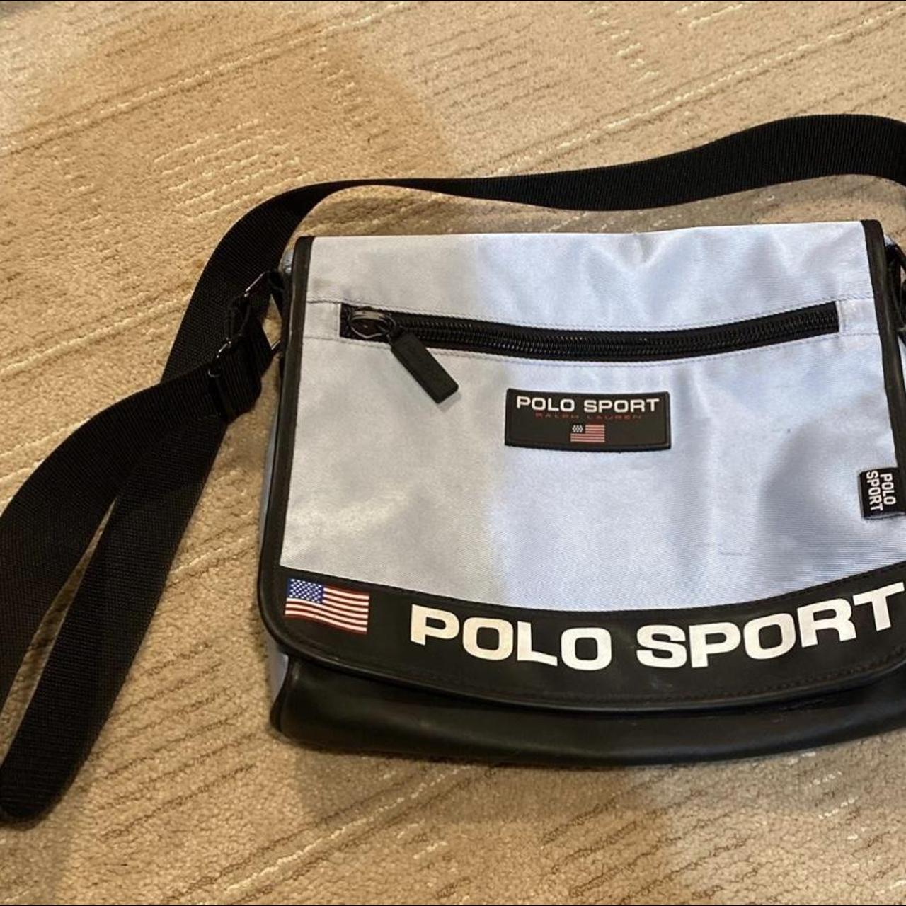 Polo Sport Men's Blue and Black Bag Depop