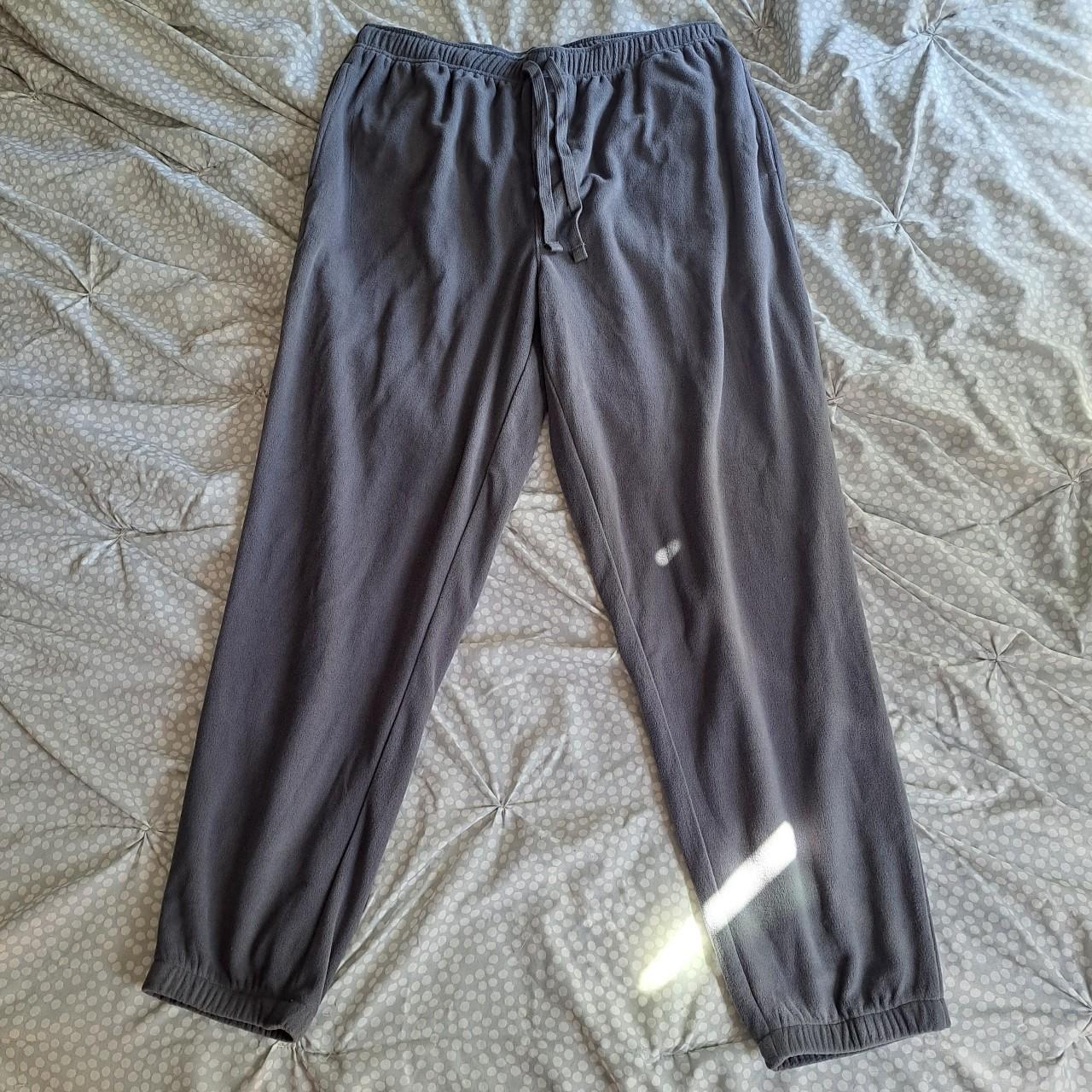 Lands' End Fleece Gray Sweatpants Like new, only... - Depop