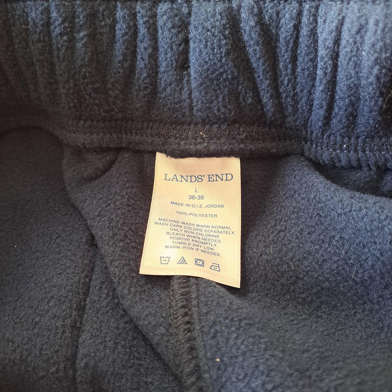 Lands' End Fleece Navy Sweatpants Excellent... Depop