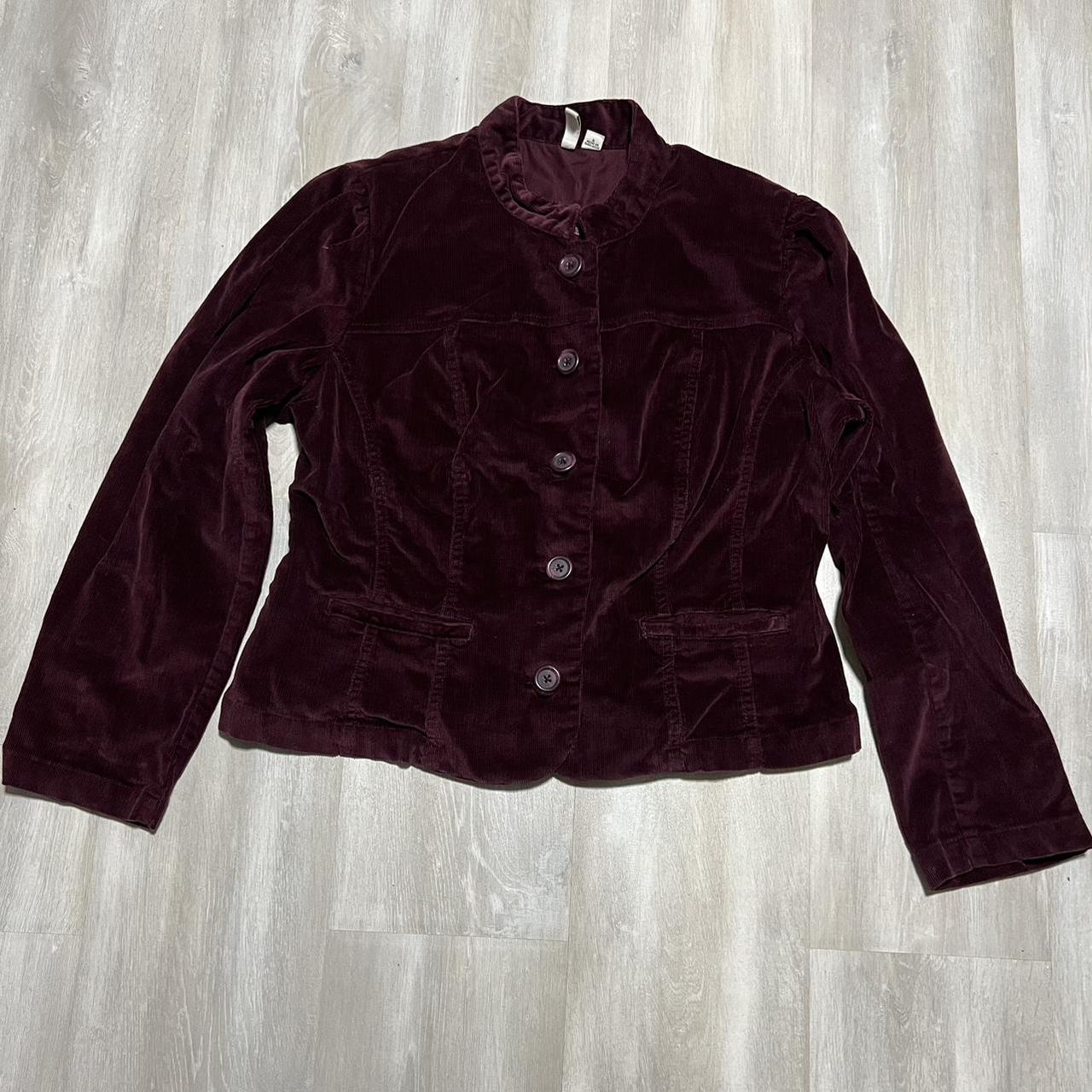 maroon/burgundy corduroy jacket - brand: st. john’s... - Depop