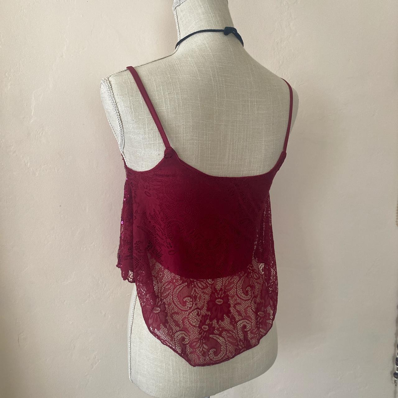 Rue 21 Women's Red and Pink Crop-top (4)