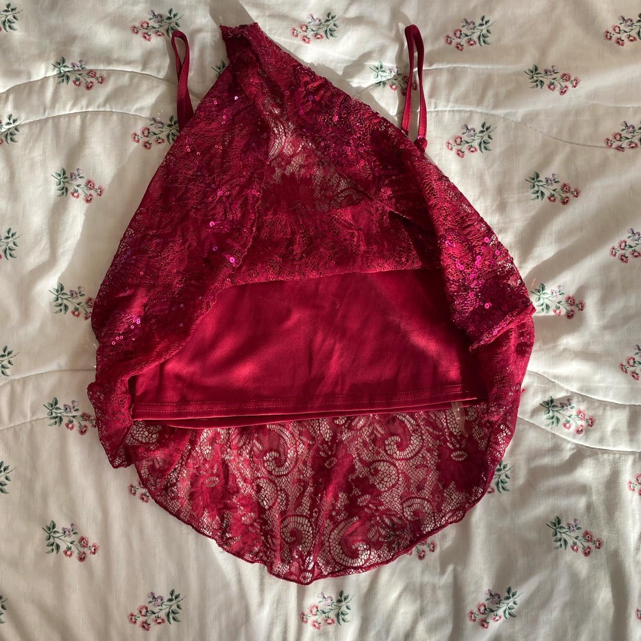 Rue 21 Women's Red and Pink Crop-top (2)