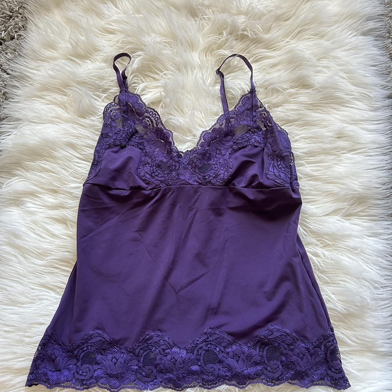 Dark purple cami Size :M fit S - Depop