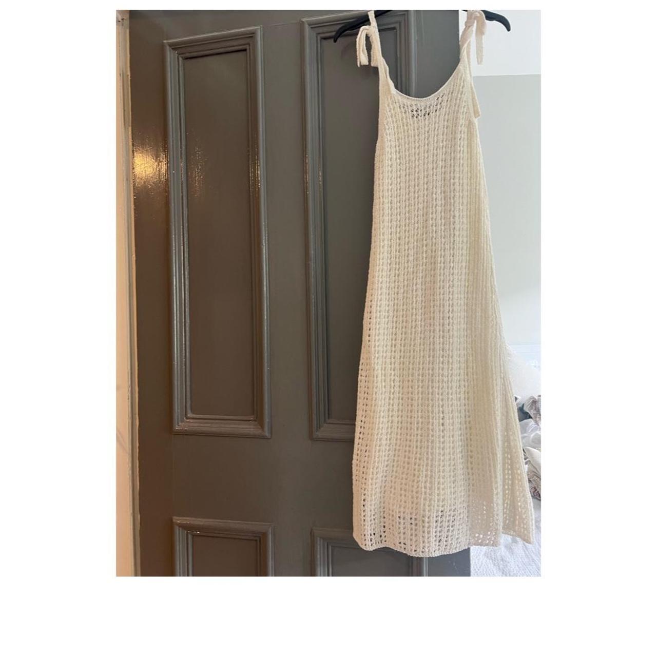 Zara knitted cream dress Size S Never worn - Depop