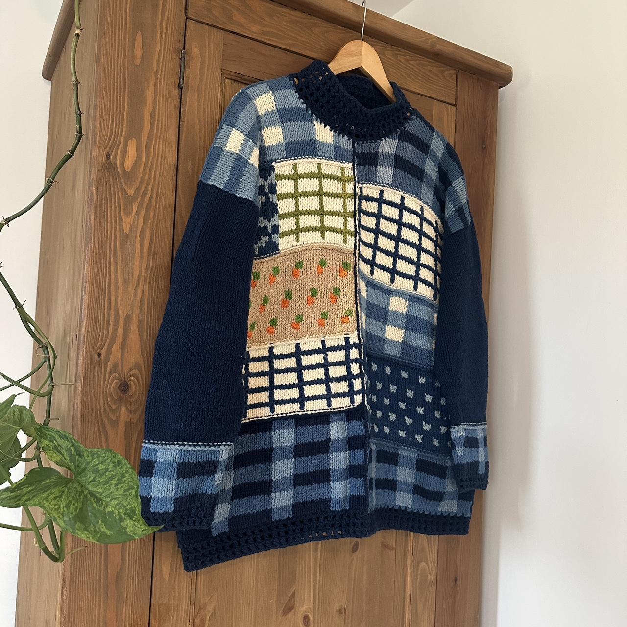 Porter ぎこちない Classic PATCHWORK KNIT CARDIGAN Porter ぎこちない Classic PATCHWORK KNIT CARDIGAN