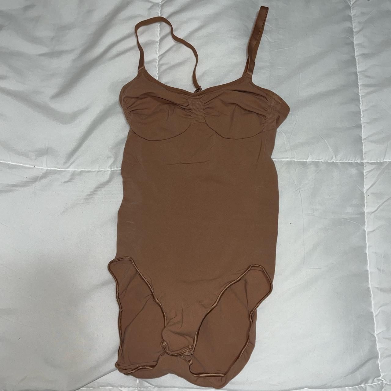 Skims Sculpting Bodysuit with Snaps in Sienna Skims... Depop