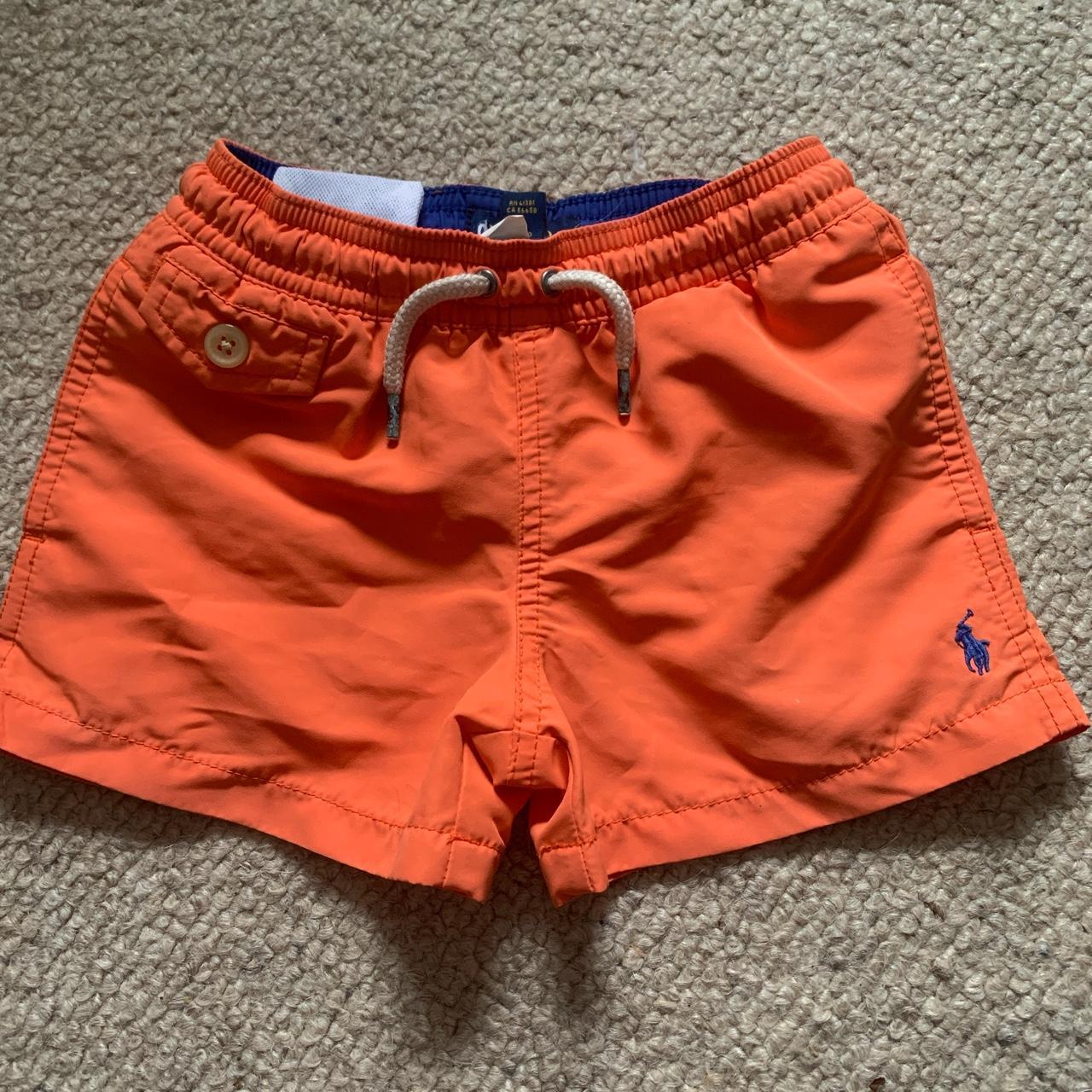 Polo Ralph Lauren Orange And Navy Swim Briefs Shorts Depop 7722