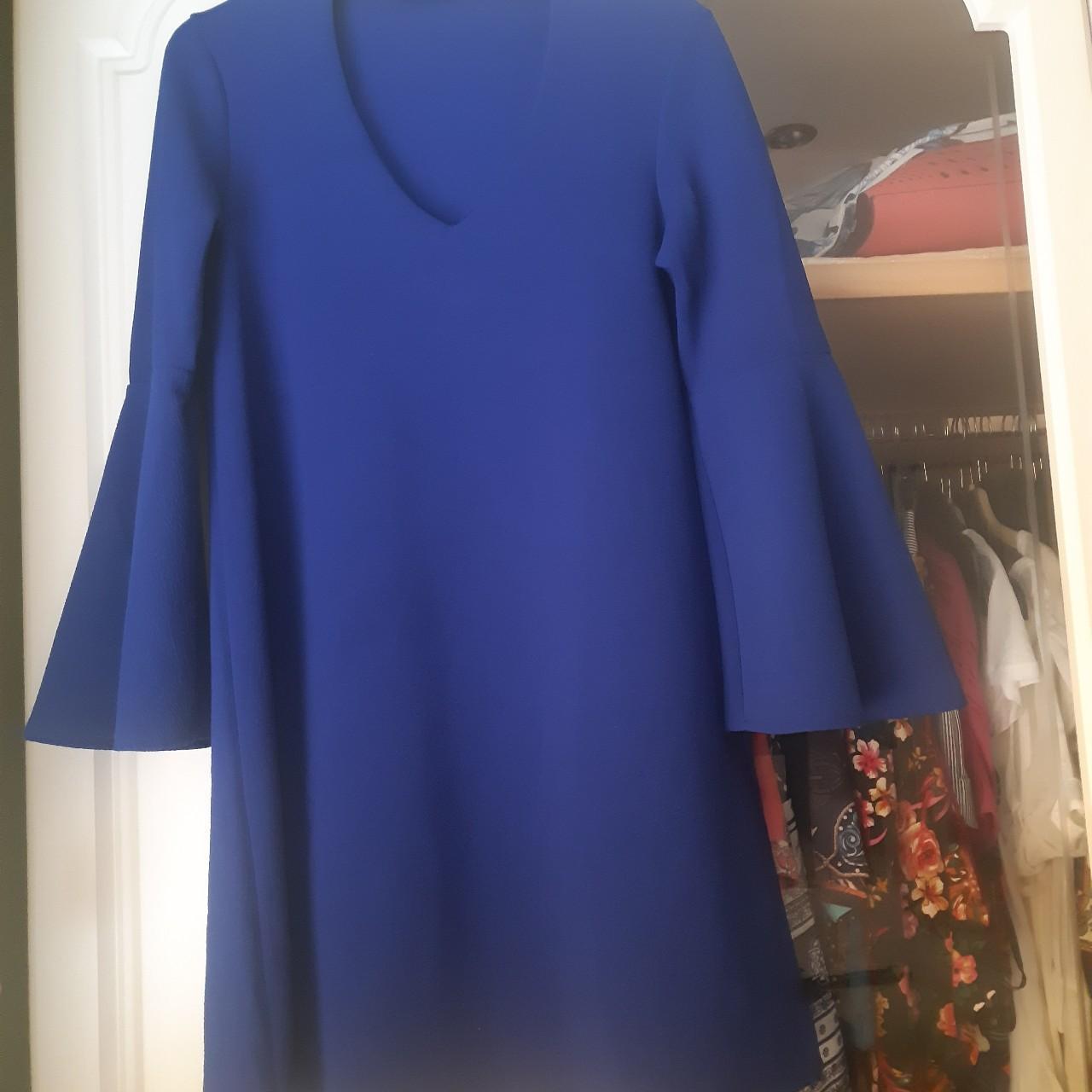 Cobalt blue short Mango dress Crepe material with... - Depop